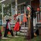 Costway 5 FT Halloween Animated Standing Witch Life Size Decoration with Posable Arms